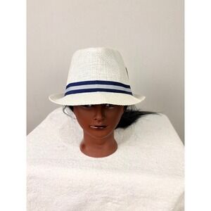 White Fedora Hat Mens Womens Summer Beach Sun Straw Style